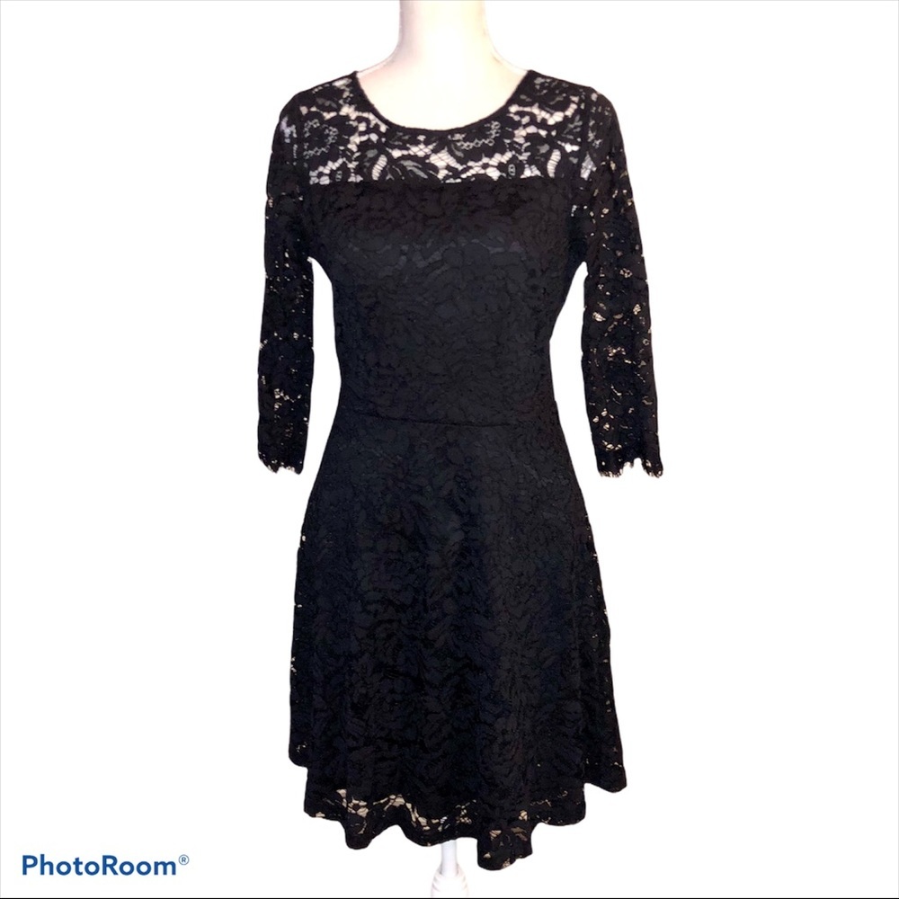 C Label Black Lace Dress